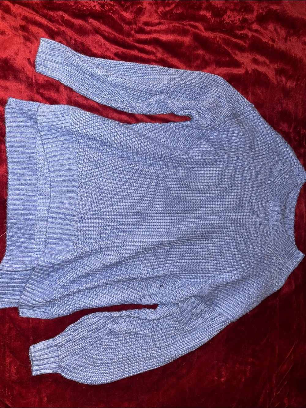 American Eagle Outfitters Periwinkle Knit Crewneck Sweater